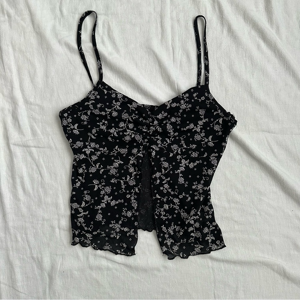 Charlotte Russe Black and White Floral Top